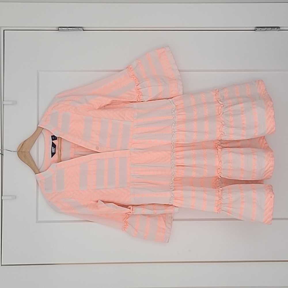 Striped Peach and White Dress